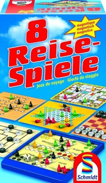 Наст.игра Schmidt "8 Reise-Spiele" (8 магнитных игр в дорогу) (на нем.языке) арт.49102