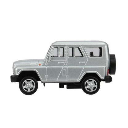 Машина металл UAZ ХАНТЕР длина 10,5 см, инерция, серебристый, кор. Технопарк в кор.2*36шт