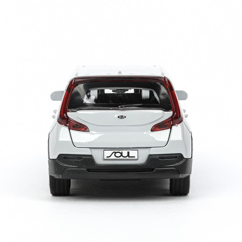 Машина металл KIA soul длина 12 см, двери, багаж., инерц, серебряный, кор. Технопарк в кор.2*36шт