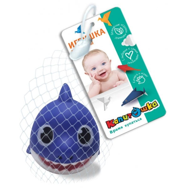 Игрушка для ванны акула 8 см, в сетке, КАПИТОШКА в кор.2*240шт