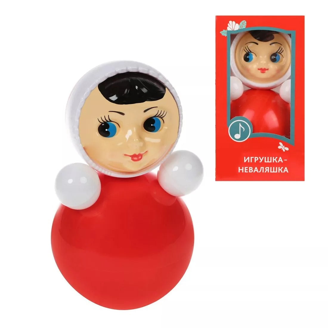 Игрушка-неваляшка Средняя (21.8 см) артикул 6С-002 в художественной упаковке, EAN - 4620005410022