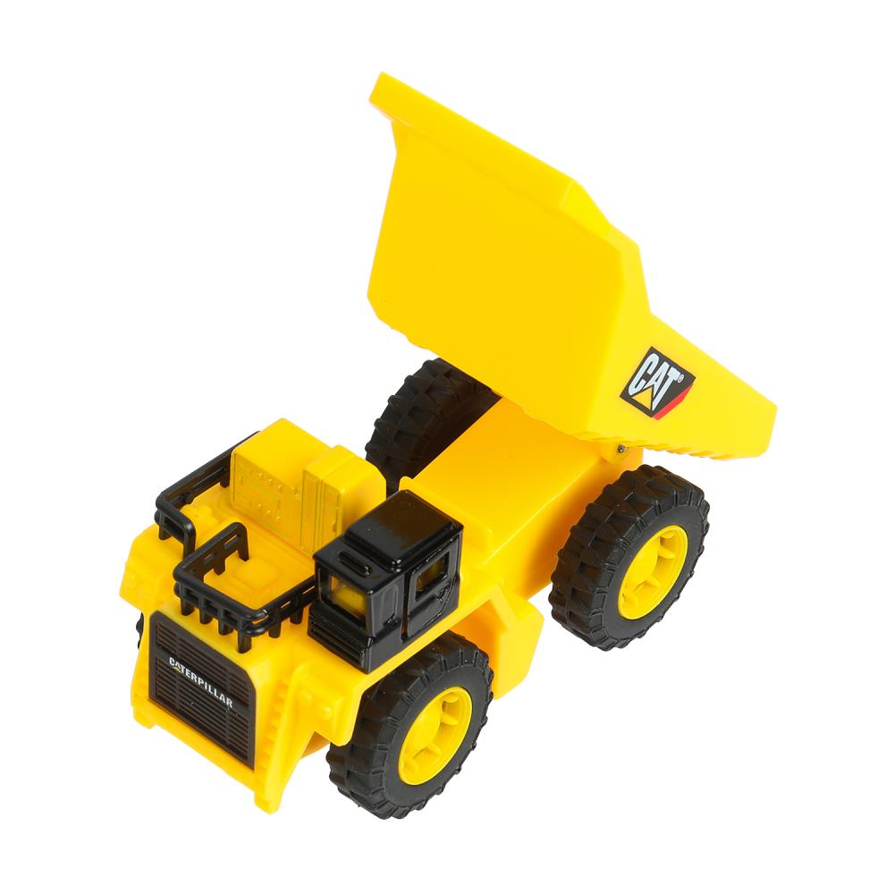 Машина металл caterpillar КАРЬЕРНЫЙ САМОСВАЛ, 12 см, двери, инерция Технопарк в кор.2*24шт