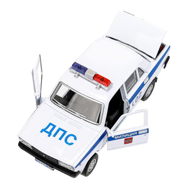 Машина металл свет-звук LADA ваз-2105 12 cm, дв,баг,инер,пол,кор. технопарк Технопарк в кор.2*36шт