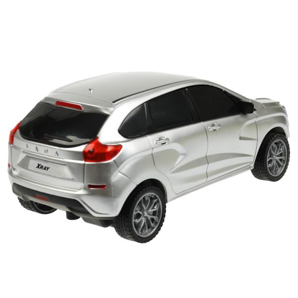 Машина р/у LADA XRAY 18 см, свет, сереб, кор. Технопарк в кор.36шт