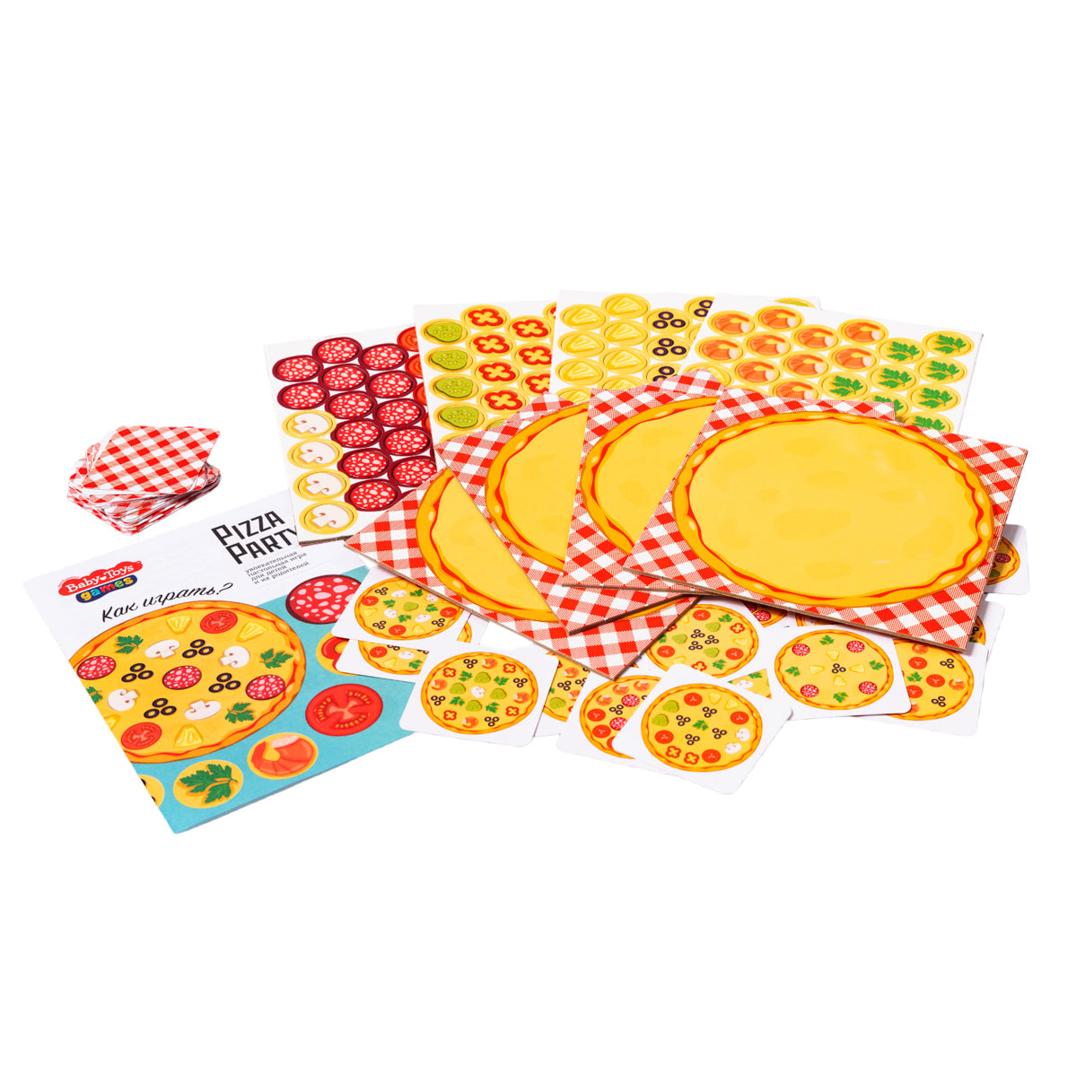 Игра настольная "Pizza Party" Baby Toys в кор.14шт