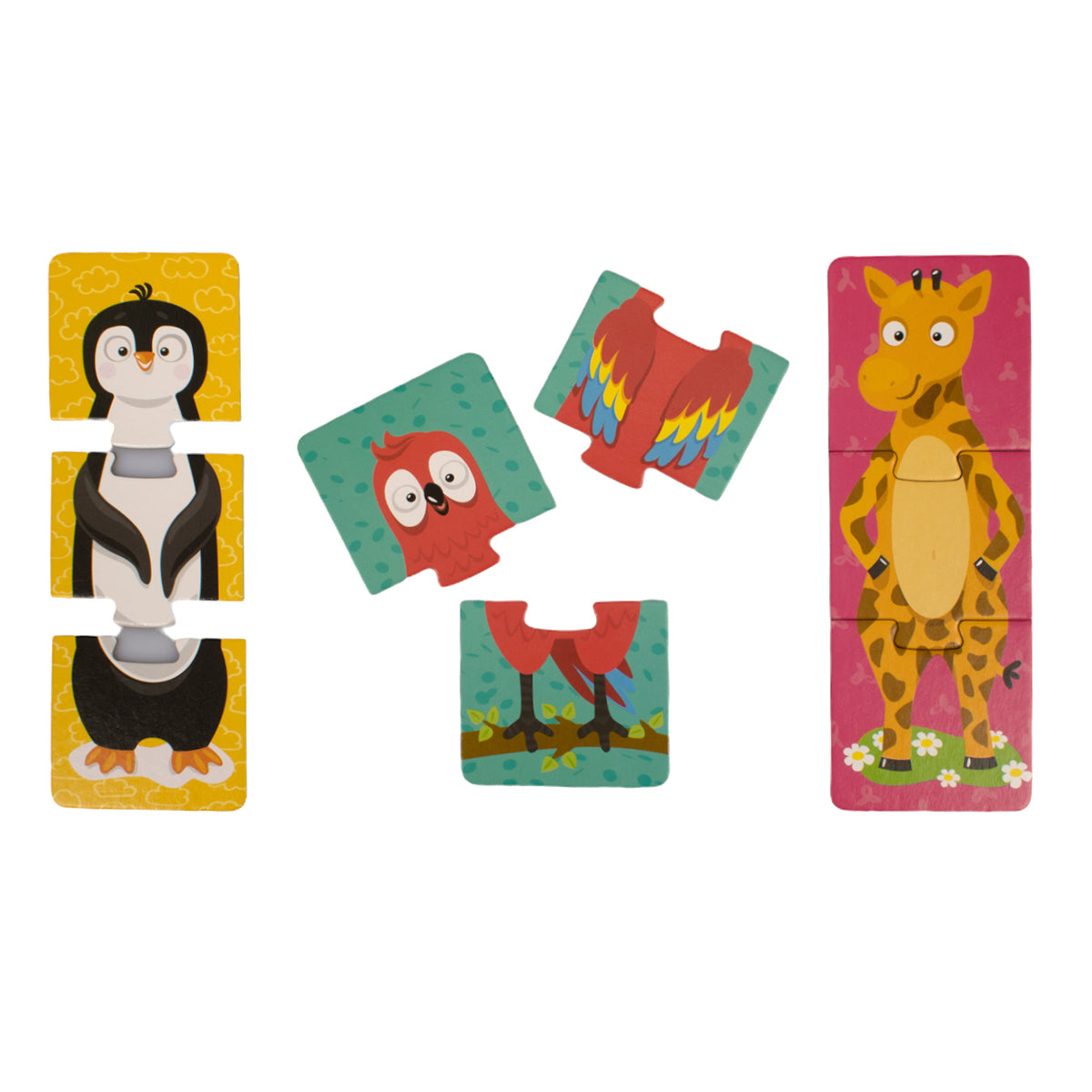Пазлы тройные "Забавные зверюшки" 24 эл Baby Toys (макси)