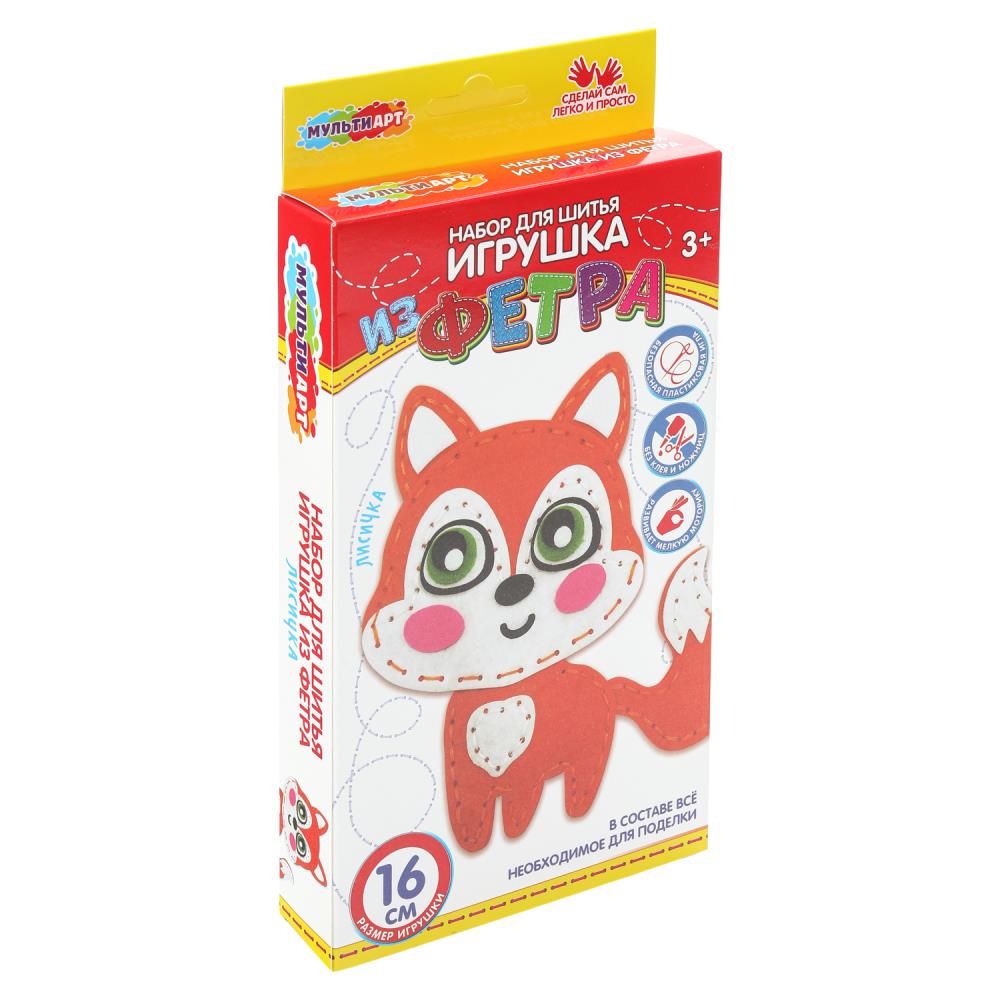 Игрушка из фетра Лисичка МУЛЬТИ АРТ в кор.66шт