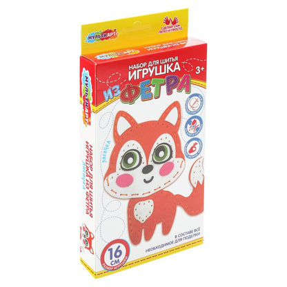 Игрушка из фетра Лисичка МУЛЬТИ АРТ в кор.66шт