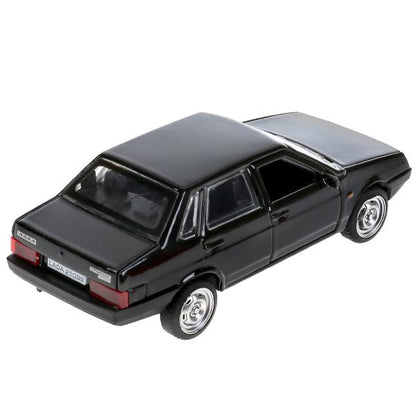 Машина металл LADA-21099 "СПУТНИК" 12 см, двери, багаж, инерц, черный, кор. Технопарк в кор.2*36шт
