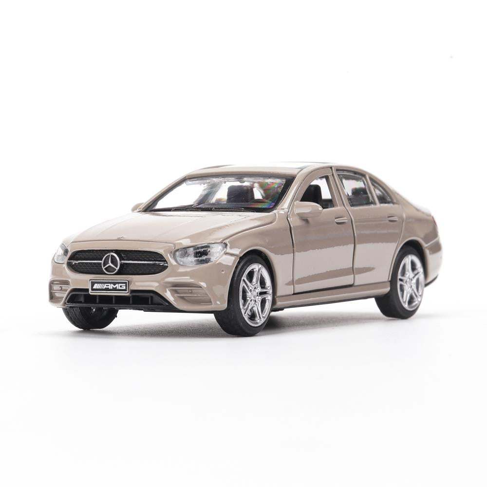 Машина металл MERCEDES-BENZ e-class amg 12см, дв,баг,ин,золотистый, кор. Технопарк в кор.2*36шт