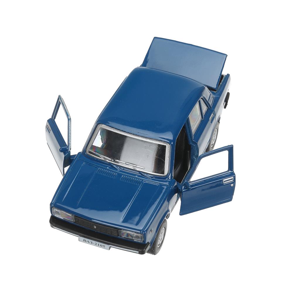 Машина металл LADA ваз-2105 1997 12cm,двери,багаж,инерц.темно-синий,кор. Технопарк в кор.2*36шт