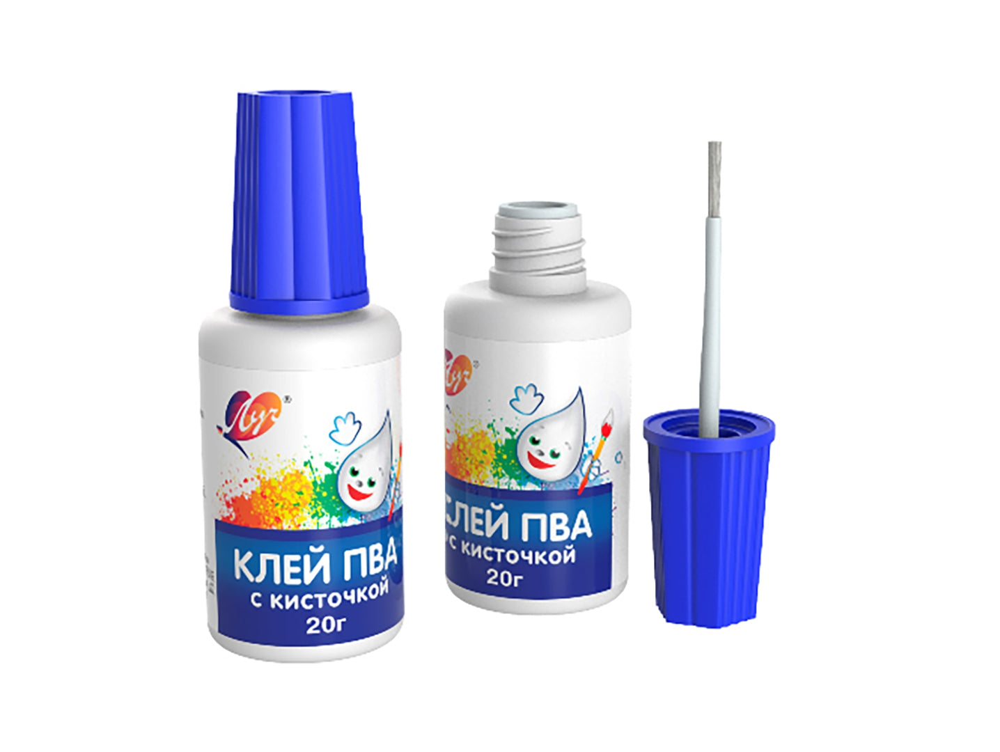 Луч. Клей ПВА с кисточкой (поштучно) 20 гр. арт.29С 1719-08 /120