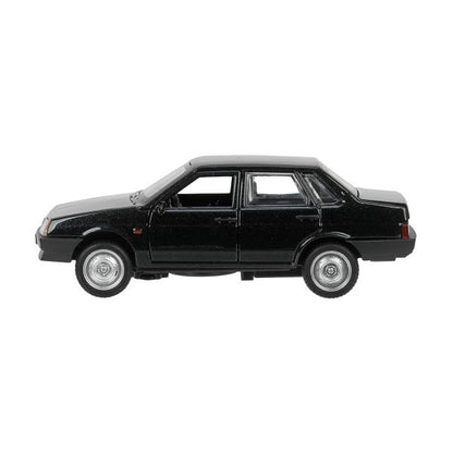 Машина металл свет-звук LADA 21099"спутник",12см,откр дв,баг,инер,черный,кор Технопарк в кор.2*36шт