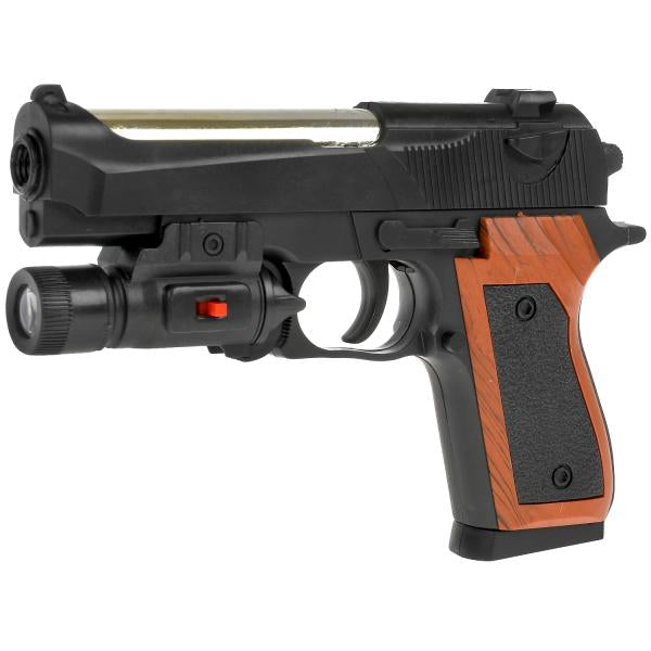 Пистолет (п) с фонариком, с пульками P2117 в пак. в кор.2*84шт