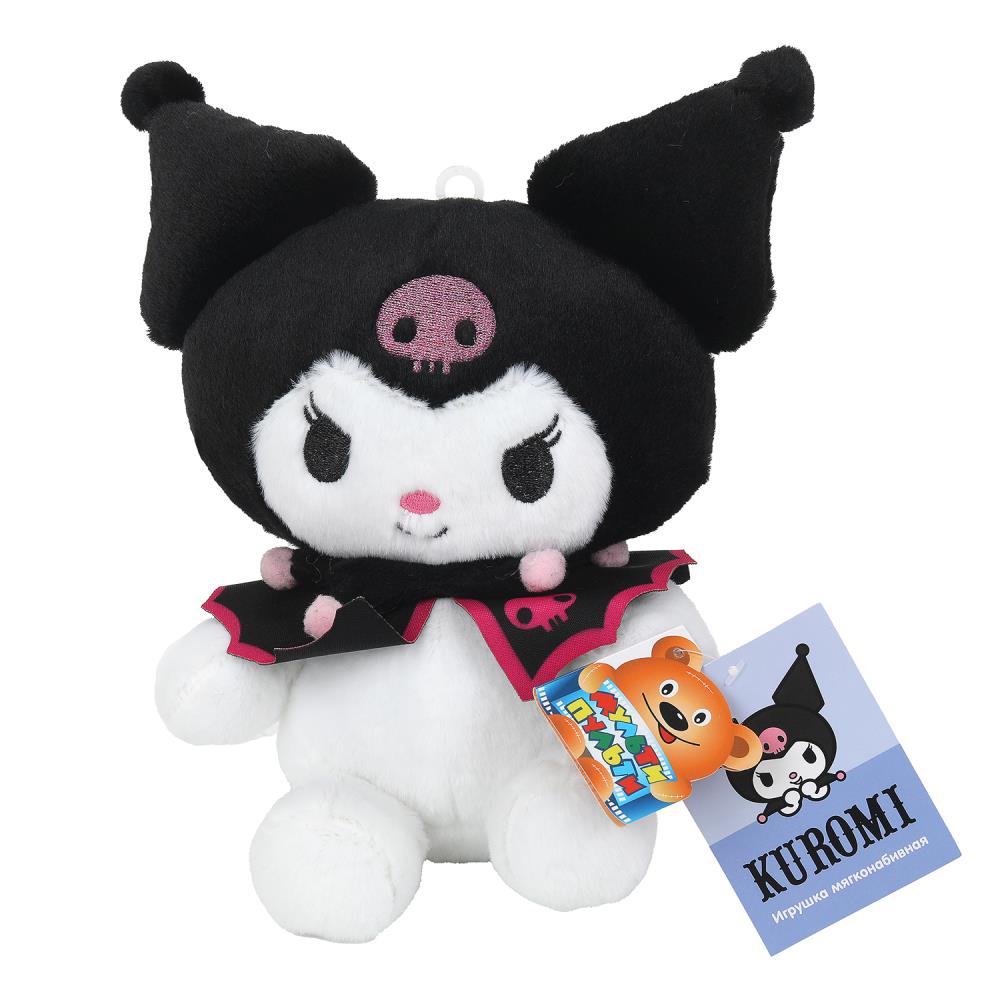 Игрушка мягкая Kuromi San RIO Куроми 17см в черной шапочке, в пакете "МУЛЬТИ-ПУЛЬТИ" в кор.24шт
