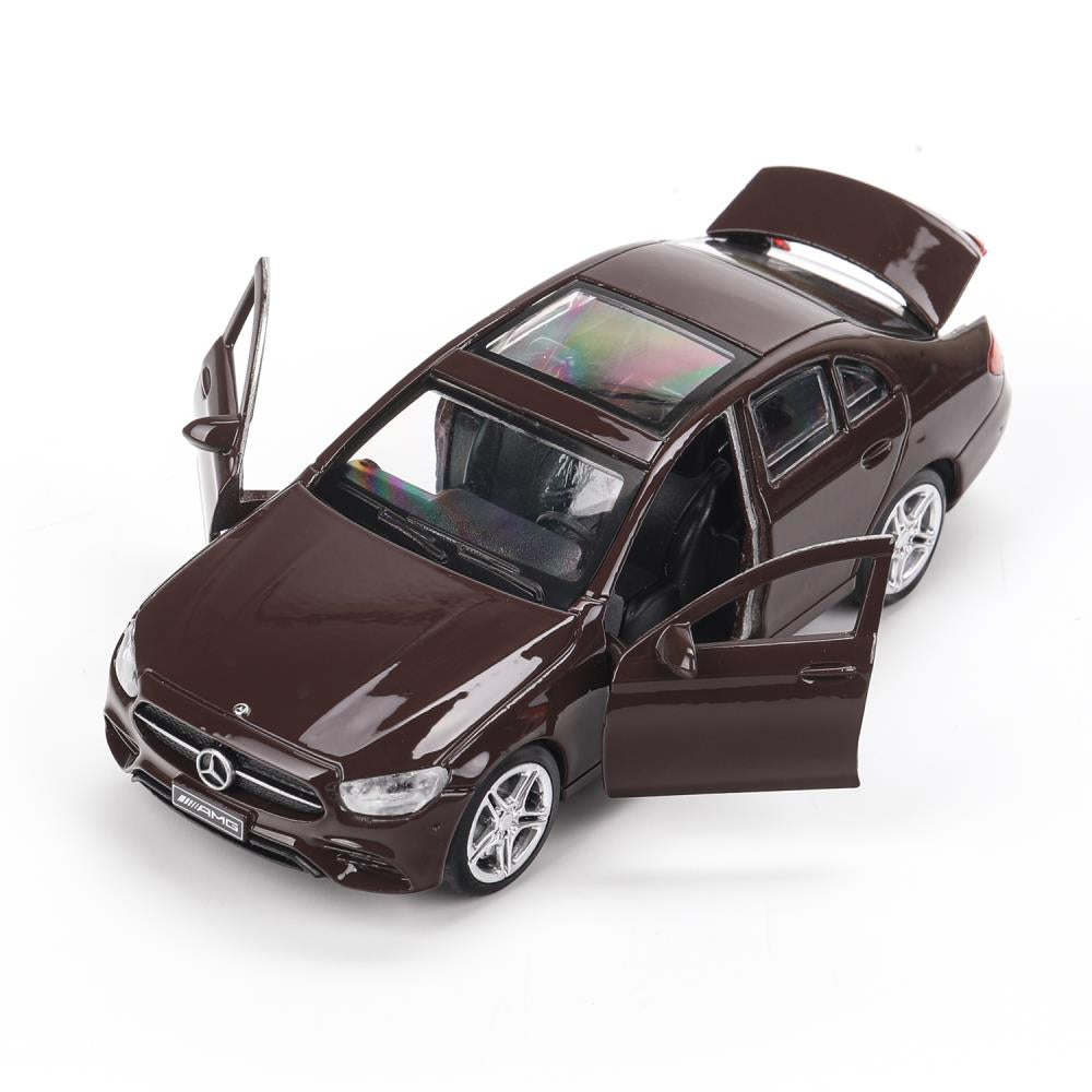 Машина металл MERCEDES-BENZ e-class amg 12см, дв,баг,ин,бордовый, кор. Технопарк в кор.2*36шт