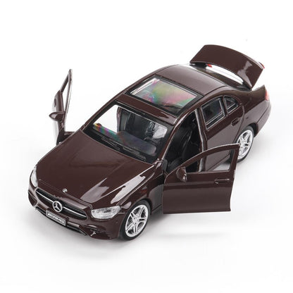 Машина металл MERCEDES-BENZ e-class amg 12см, дв,баг,ин,бордовый, кор. Технопарк в кор.2*36шт