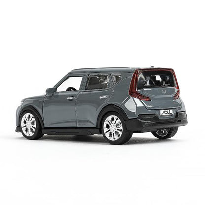 Технопарк. Модель "Kia Soul" 12 см, металл, двери, багаж., инерц, темно-серый, кор. арт.SOUL-12-DGR