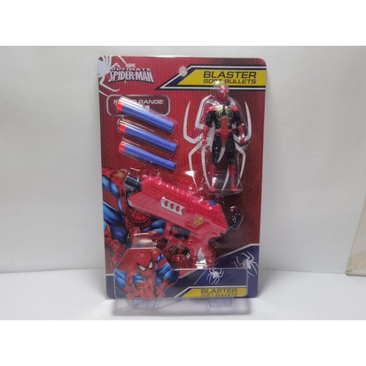 Бластер spider-man, мягкие пули, фигурка, блист.19*28,5*4см - в кор.2*96шт