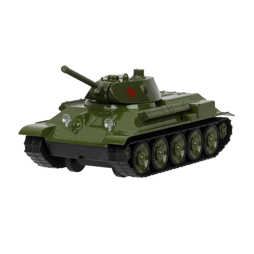 Машина металл УРАЛВАГОНЗАВОД Т-90 ТАНК т-34 12 см,зеленый,звезда, кор. Технопарк в кор.2*32шт