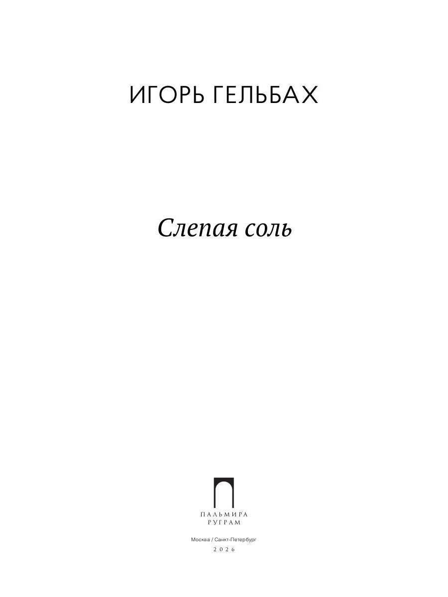 Слепая соль: роман