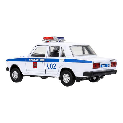 Машина металл свет-звук LADA ваз-2105 12 cm, дв,баг,инер,пол,кор. технопарк Технопарк в кор.2*36шт