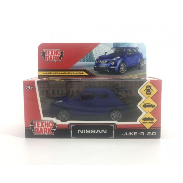 Машина металл NISSAN JUKE-R 2.0 SOFT 12 см, двер, багаж, инерц, синий, кор. Технопарк в кор.2*36шт