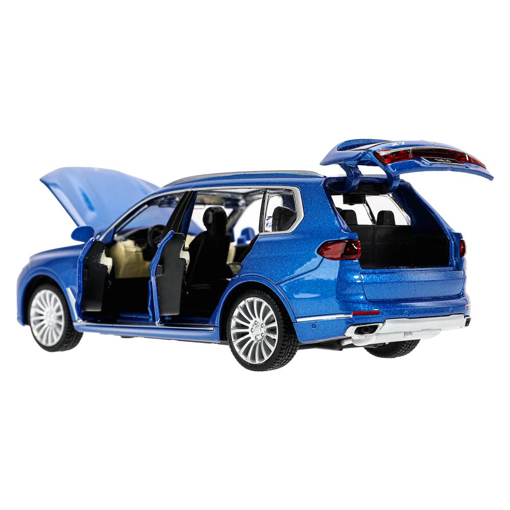 Машина металл свет-звук BMW x7, 14,8 см, капот, багажник, двери, инерция Технопарк в кор.2*24шт