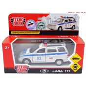 Машина металл LADA 111 ПОЛИЦИЯ, 12 см, дв., багаж., инерц., кор. Технопарк
