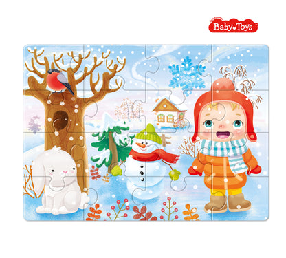 Пазл First Puzzle "Времена года. Зима" (16 эл) Baby Toys