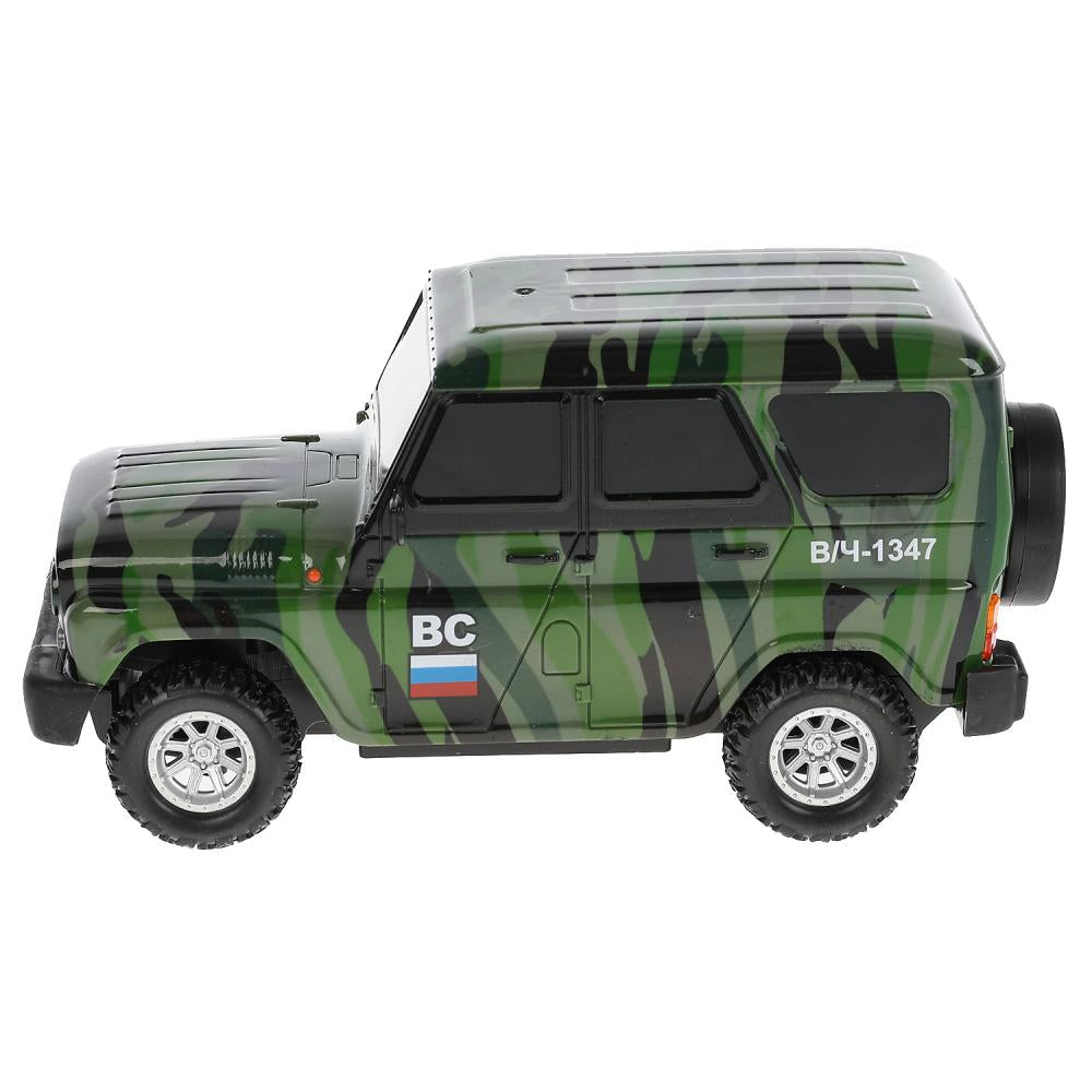 Машина р/у UAZ HUNTER 18 см, свет, камуф, кор. Технопарк в кор.2*24шт