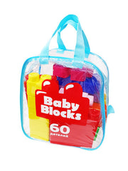 Конструктор пластиковый "Baby Blocks" 60 деталей (сумка)