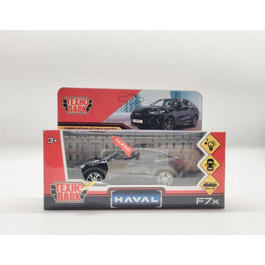 Машина металл haval f7x 12 см свет-звук, инерц, двери, багаж., черный Технопарк