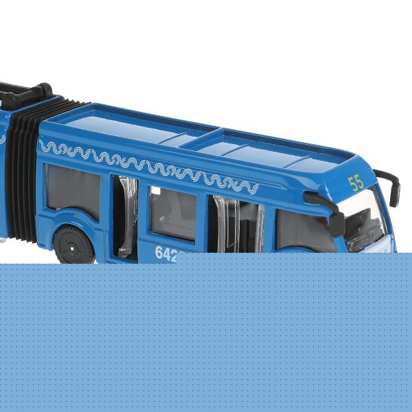 Технопарк. Троллейбус Метрополитен арт.SB-18-11WB(NO IC).20-1 19 см, с резинкой,металл,двери, инерц.