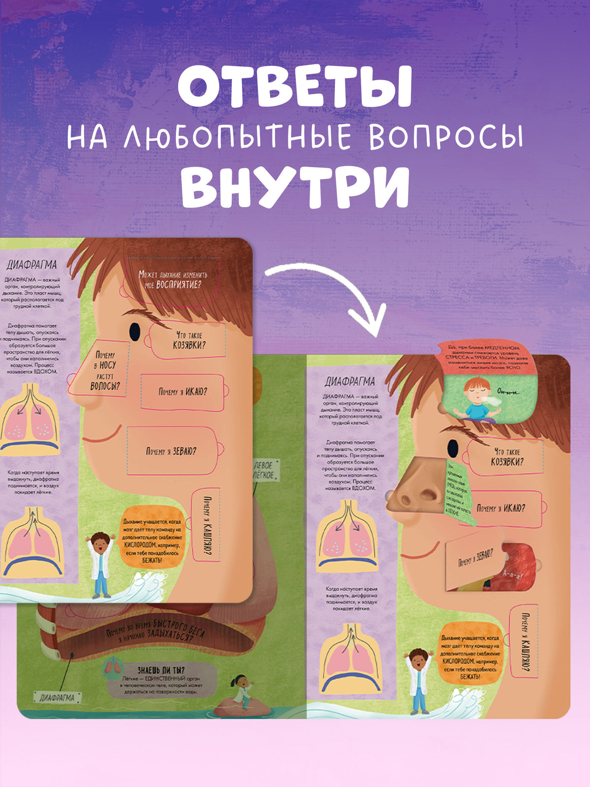 Книжка с окошками. Большая книга с окошками. Тело человека/Мосс Р.