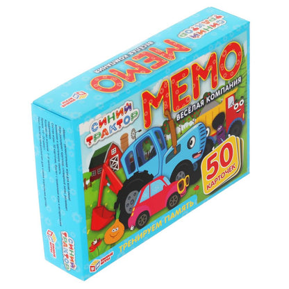 Веселая компания. Синий трактор. Карточная игра Мемо. (50 карточек, 65х95мм). Умные игры в кор.50шт