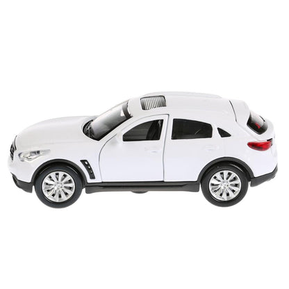 QX70-WT-SL 278686 Машина металл свет-звук INFINITI QX70 12 см, двери, багаж, белый, кор. Технопарк