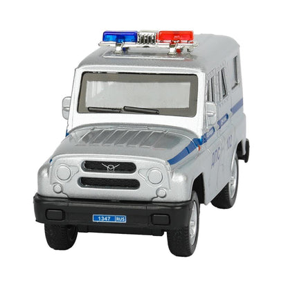 Игрушка пластик ворота+1 машинка, ПОЛИЦИЯ,кор. Технопарк в кор.24шт