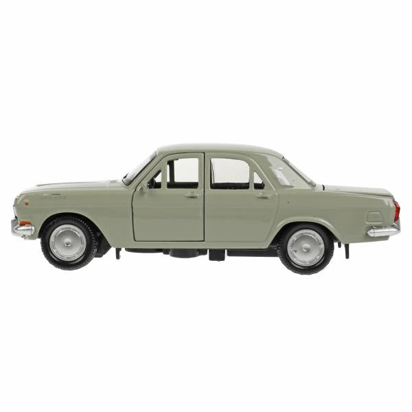 2401-12-GY (72) (72) Машина металл ГАЗ-2401 ВОЛГА длина 12 см, двери, багаж, инерц, серый, кор. Техн