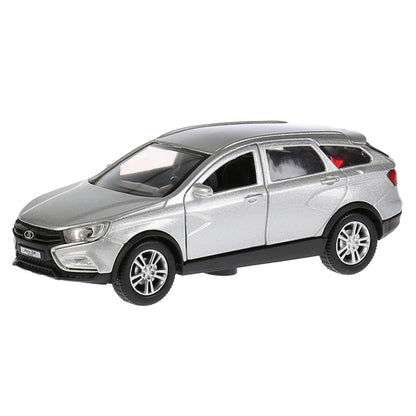 VESTA-CROSS-SL Машина металл LADA VESTA SW CROSS, длина 12 см, откр двери, багаж, инерц, Технопарк в