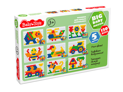 Мозаика шестигранная d25/5 цв (120 эл) Baby Toys