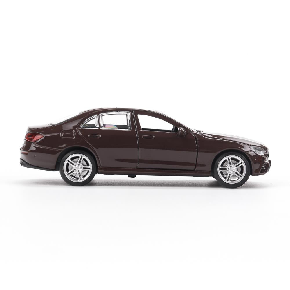 Машина металл MERCEDES-BENZ e-class amg 12см, дв,баг,ин,бордовый, кор. Технопарк в кор.2*36шт