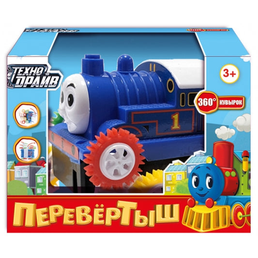 Машина-перевертыш на бат.поезд, кор.12*10*9см ТЕХНОДРАЙВ в кор.2*120шт