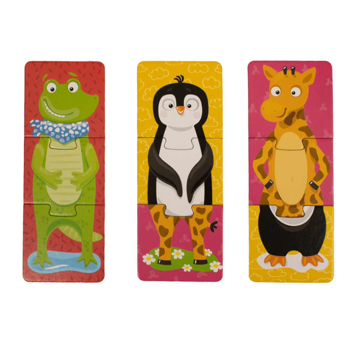 Пазлы тройные "Забавные зверюшки" 24 эл Baby Toys (макси)