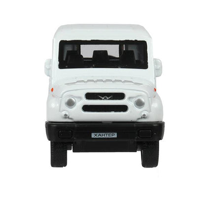 Машина металл UAZ ХАНТЕР длина 10,5 см, инерция, белый, кор. Технопарк в кор.2*36шт