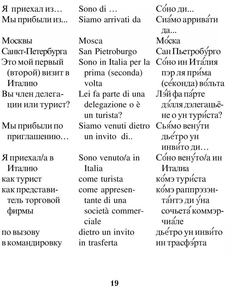 Русско-итальянский разговорник. Каро