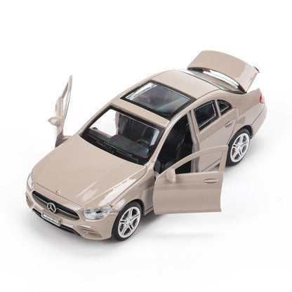 Машина металл MERCEDES-BENZ e-class amg 12см, дв,баг,ин,золотистый, кор. Технопарк в кор.2*36шт