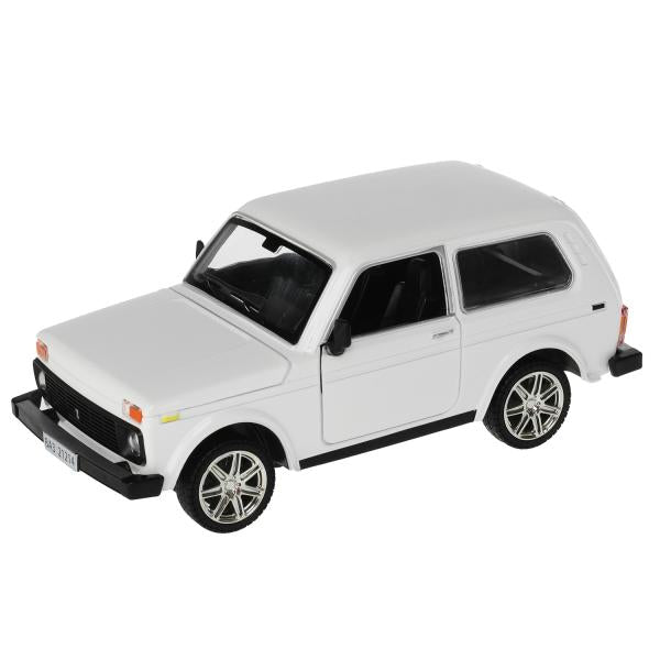 Машина металл свет-звук LADA 4х4, 17 см, дв., кап.,баг.,инер.,белая.,кор. Технопарк в кор.2*12шт