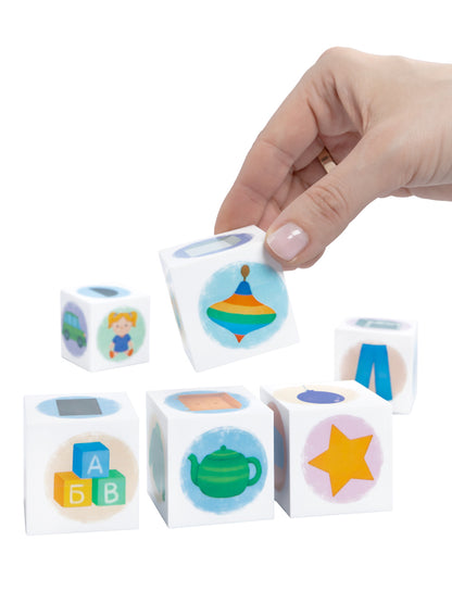 Кубики "Изучаем предметы вокруг" 12 шт Baby Toys