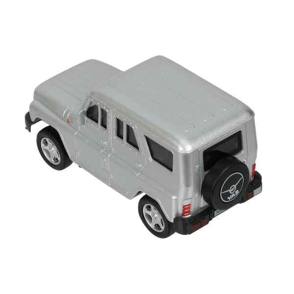 Машина металл UAZ ХАНТЕР длина 10,5 см, инерция, серебристый, кор. Технопарк в кор.2*36шт